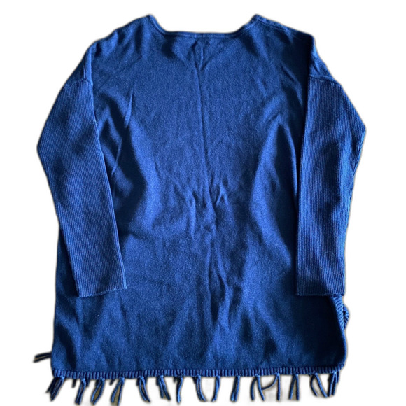Lilly Pulitzer Navy Fringe Sweater Girls' XL (12/14) - Picture 2 of 10